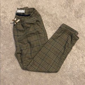 Zara Plaid Drawstring Pants - size 6